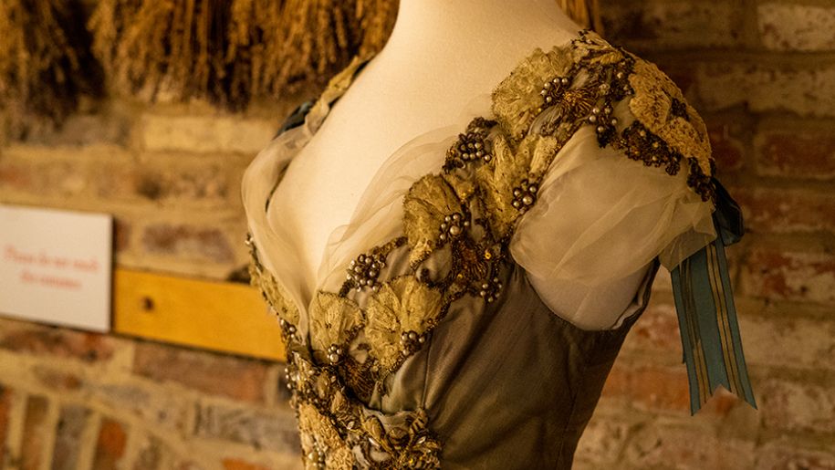 Historical dress on display at Barley Hall