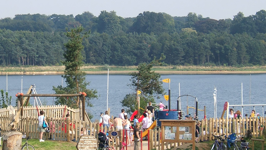 children's park and lake