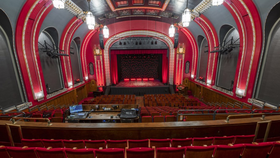 Interior of an Art Deco theatre.