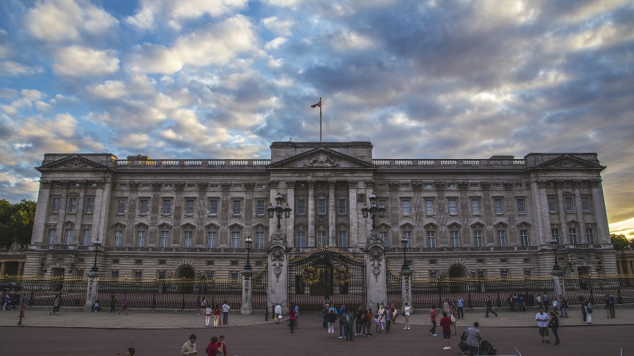 outside Buckingham Palace