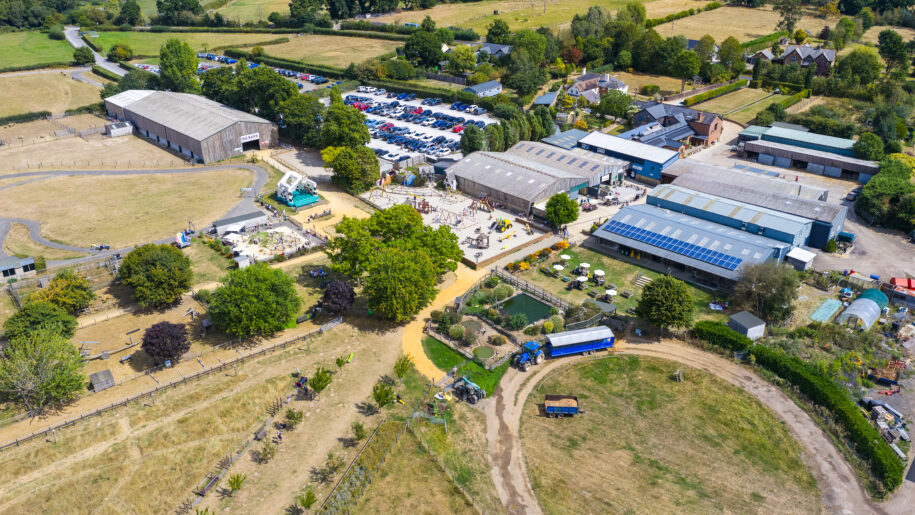 aerial shot of site