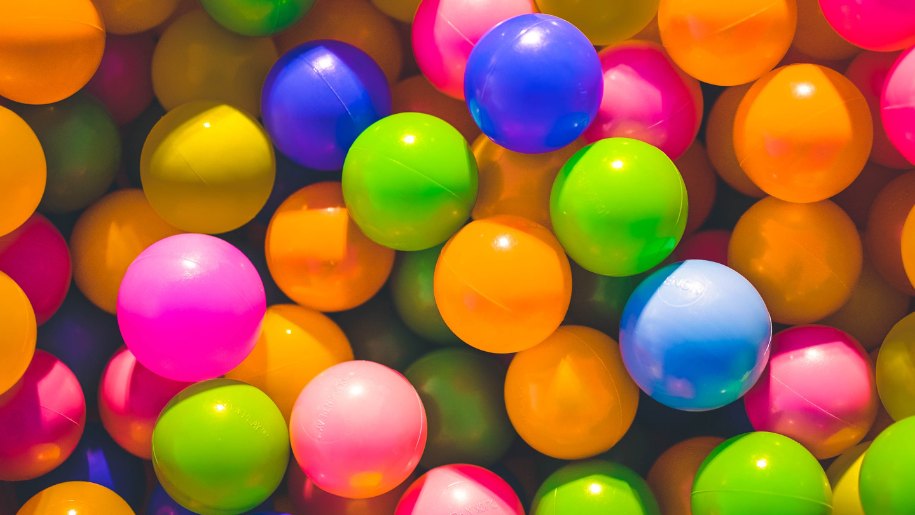 soft coloured playballs
