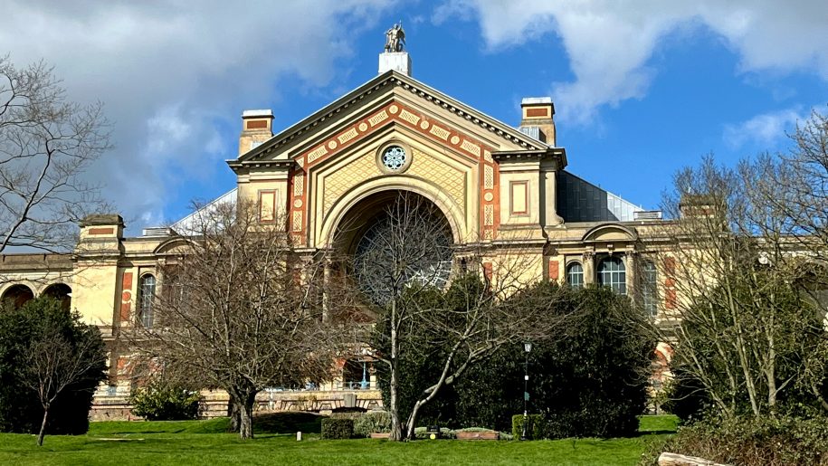 Entrance to a large ornate building.