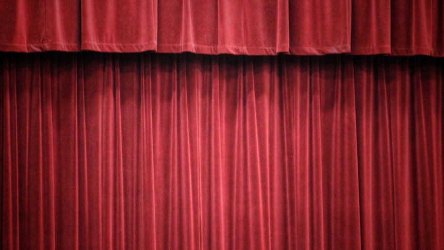 Red curtains