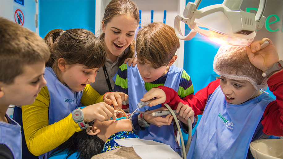 children being dentists