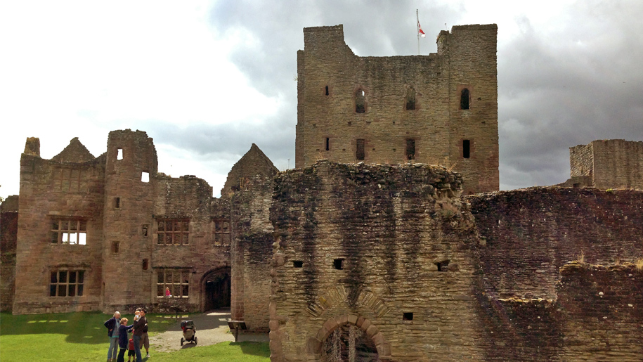 The ruins of Ludlow Castle in Shropshire.