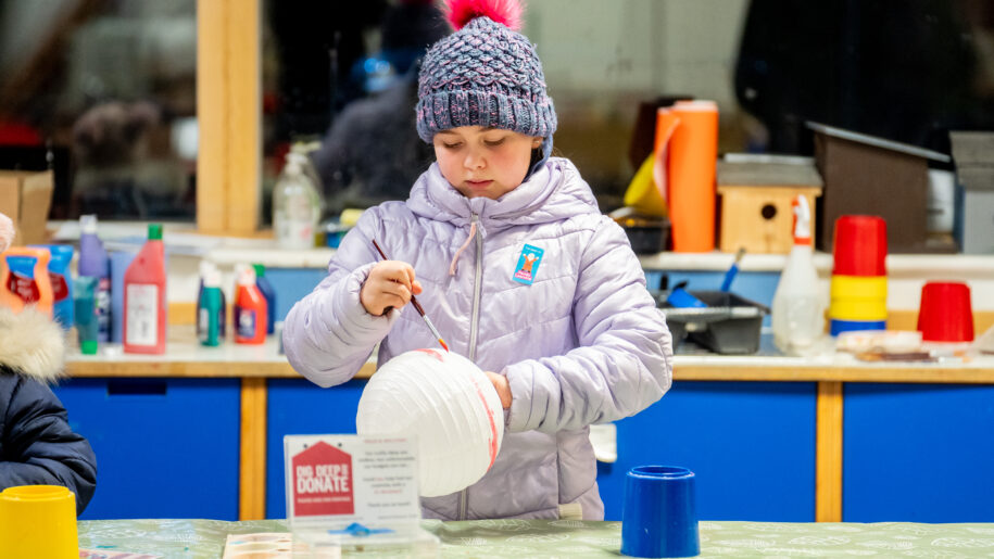 child doing crafts