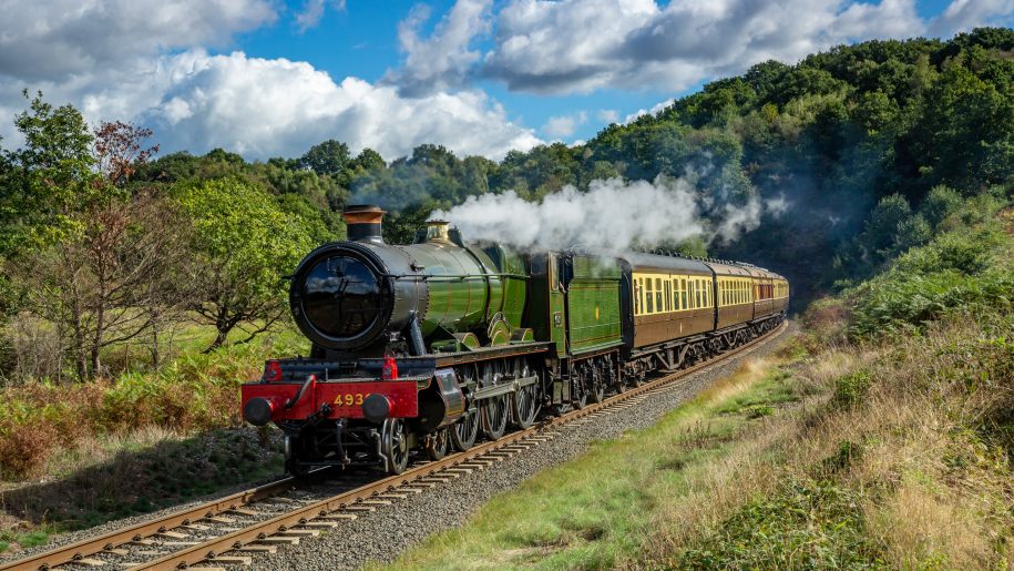 A heritage steam train at the Severn Valley Railway.