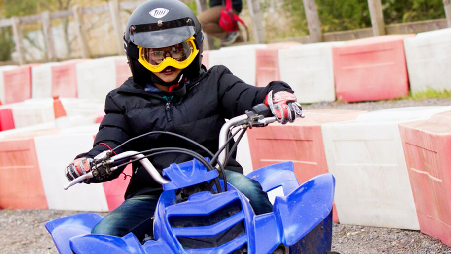 Stubbers smash camps child on quad bike