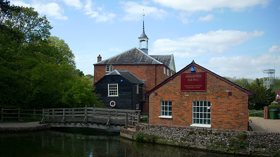 exterior of view of mill on waterfront