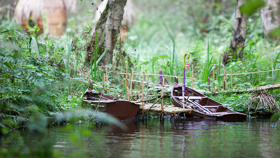 boats in woods