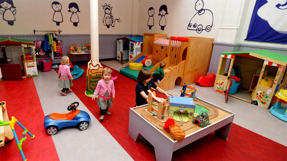 children in play area