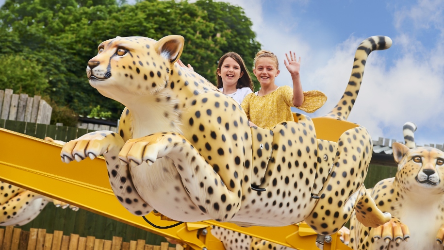 children on cheetah ride