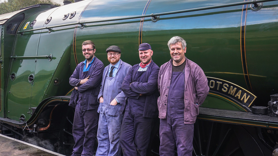 railway men and train