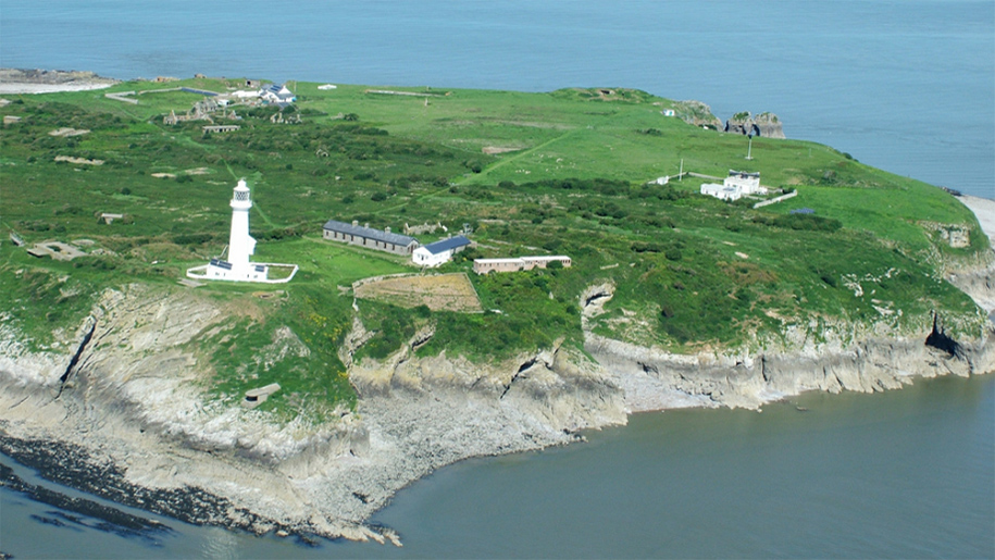 aerial view of lighthouse