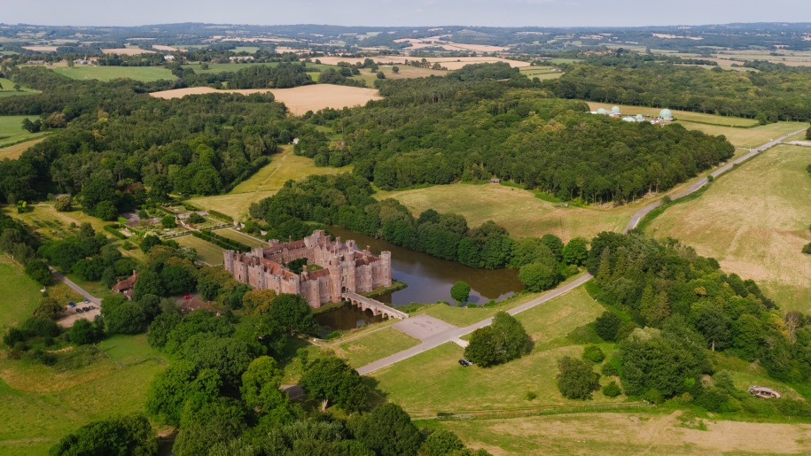 aerial view of castle and science centre