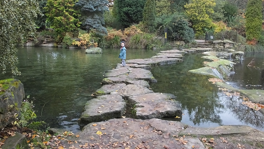 stones across river
