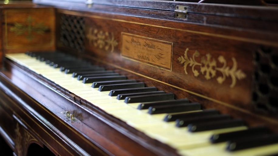 Piano at Holst Victorian House in Cheltenham.