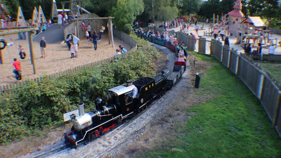 miniature railway through park