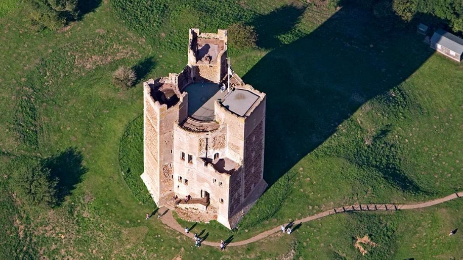 aerial view of orford castle