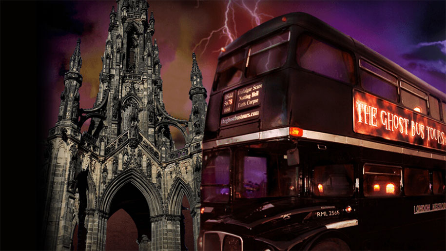 exterior of ghost tour bus
