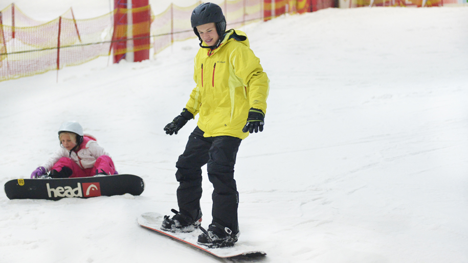 The Snow Centre kids snowboarding