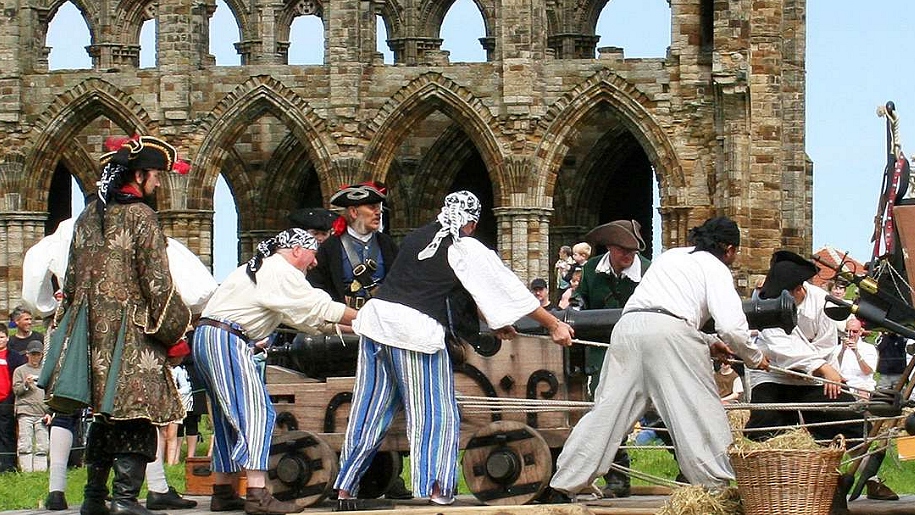reenactment at whitby abbey