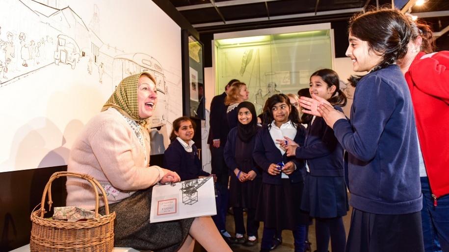 kids learning at national coal mining