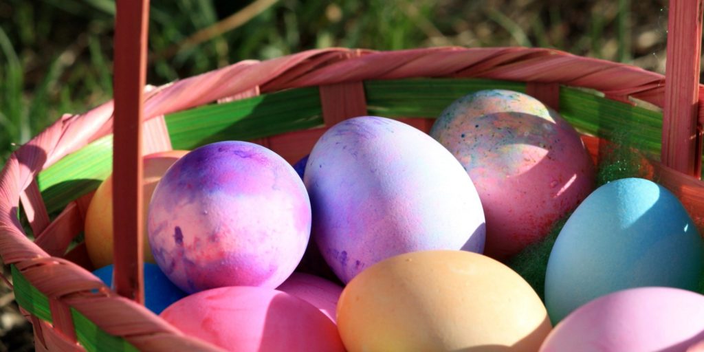 Generic basket of large Easter eggs