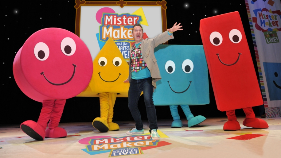 Mister Maker and the shapes live on stage