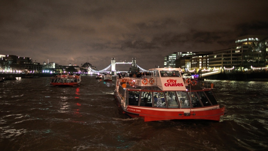 City Cruises boat at night