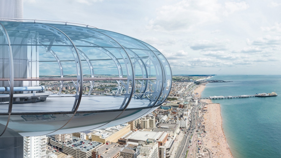 British Airways i360 tower Brighton beach