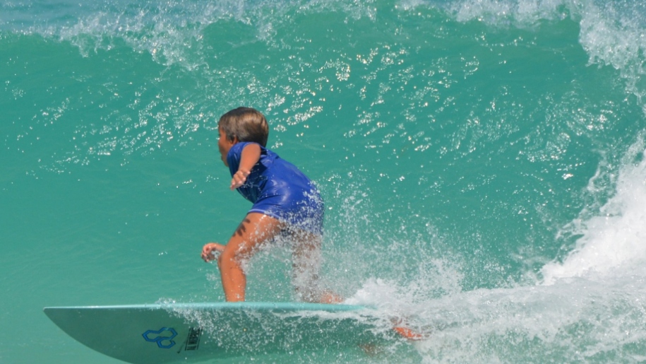 boy surfing