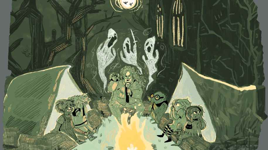 Illustration of scary stories at DIG after Dark