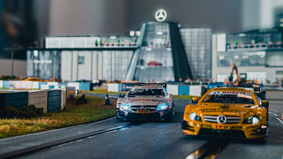 Toy cars at Mercedes-Benz World