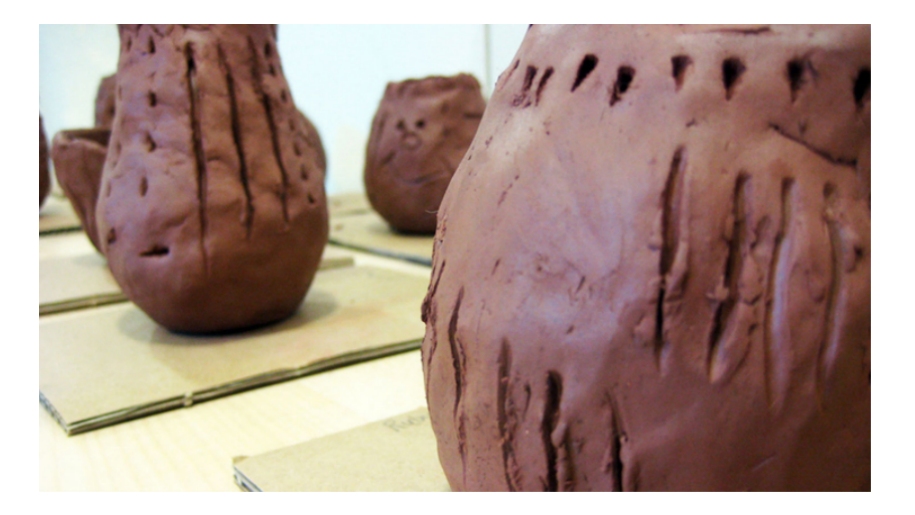 Roald Dahl Museum clay pots