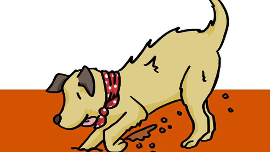 drawing of dog digging