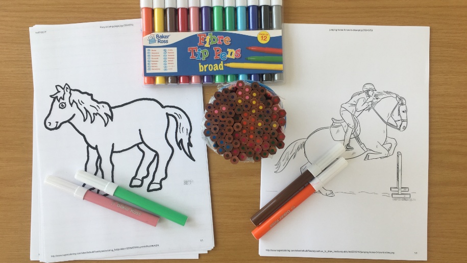 horse colouring sheet