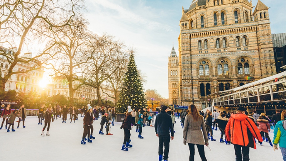 ice skating at natural history museum