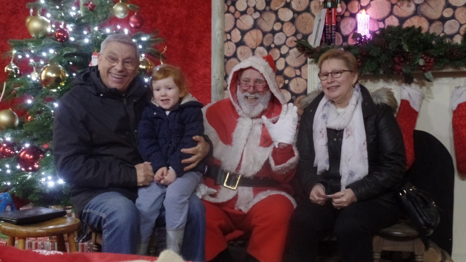 family with father christmas
