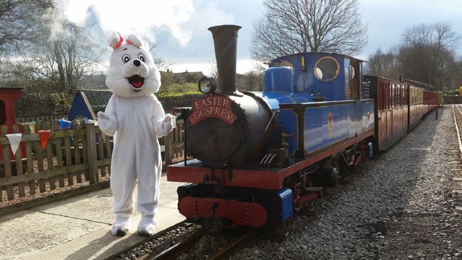 easter bunny with train