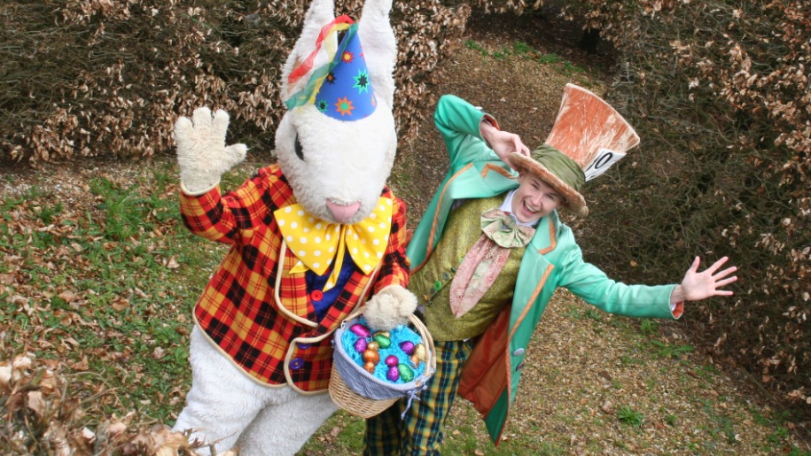 easter bunny with mad hatter