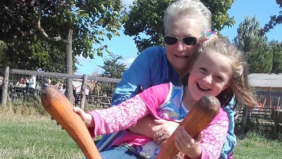 grandmother with granddaughter