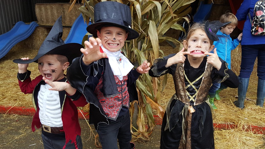 kids dressed up for halloween