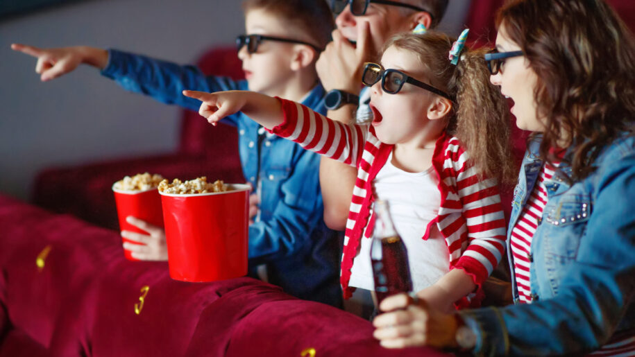 Family at the cinema