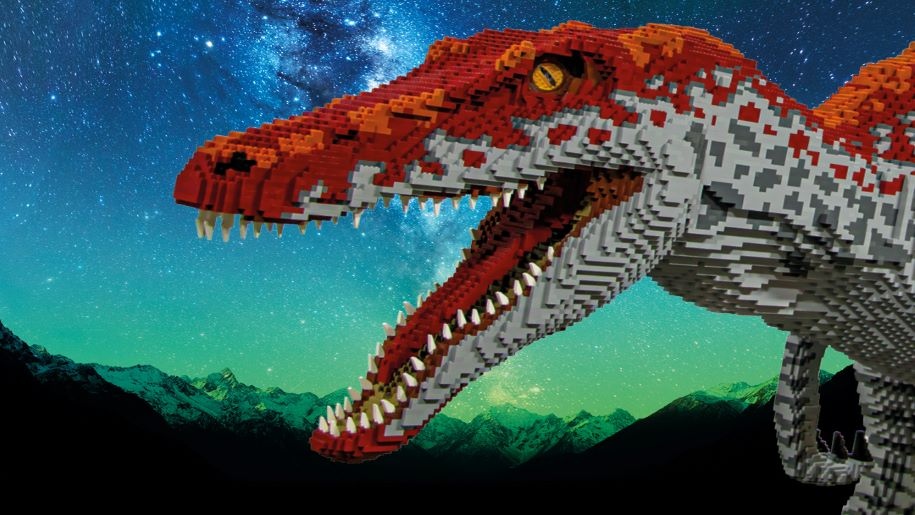 lego dinosaur at Marwell Zoo