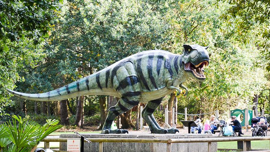 Dinosaur at Wellington Country Park in Berkshire.