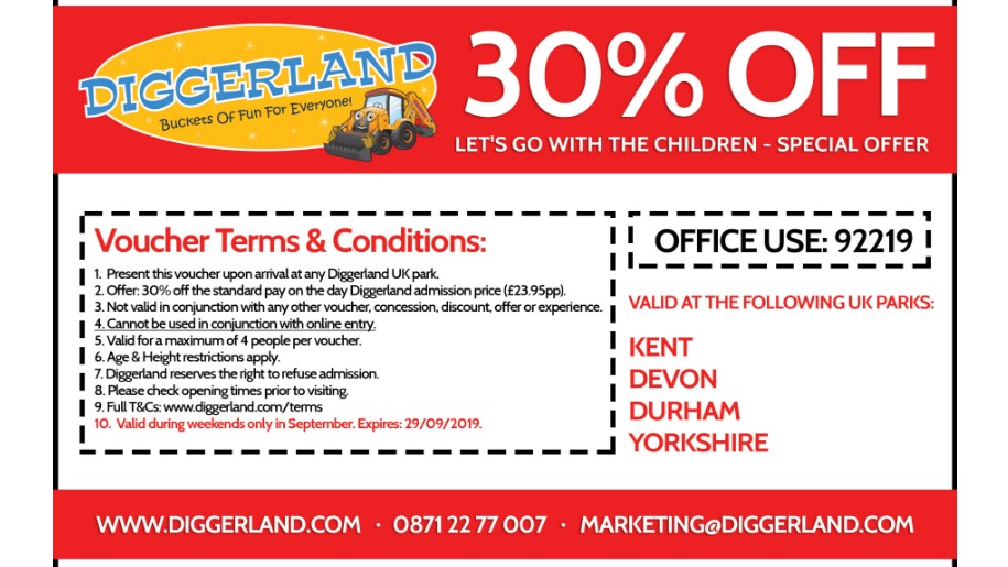 diggerland voucher