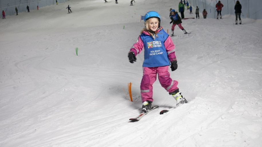 chill factore, girl skiing