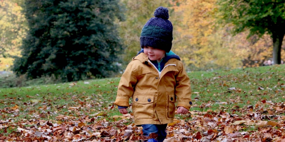 little boy dressed for winter